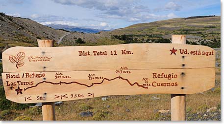 Trail signs are informative and well placed along the route.