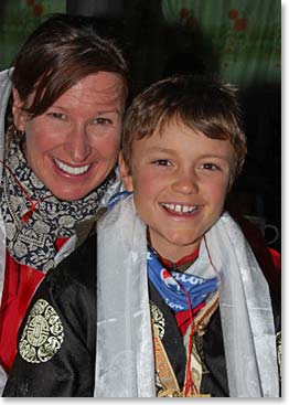 Barbara and Khobe with big smiles after being blessed.