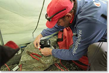 Jamie tweaks the radio base station