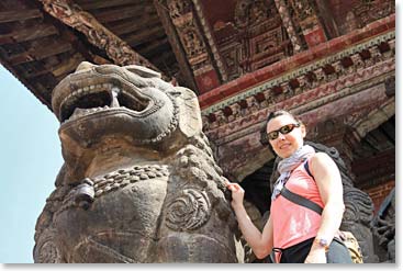 Kerri on her visit to Bhaktapur.