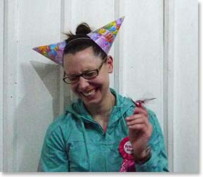 Kerri enjoying her birthday party