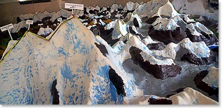 Inside the Sagarmatha National Park Headquarters, you can have a look at the whole park in 3D.