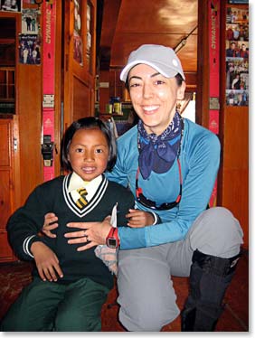 Ljerka with our friend Tsedam's new adopted daughter.