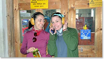 Of course, Ljerka and Kerri playing inside the power plant.