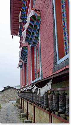 Outside the Tengboche Monastery