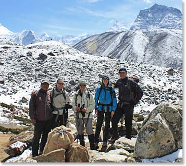 The team went for a hike on their rest day.