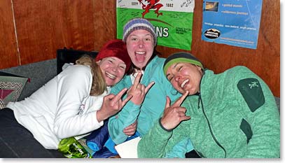 Leila, Kerri, and Maya having fun.