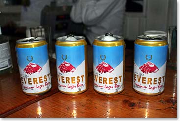 We cracked a few Everest Beers on our last night.