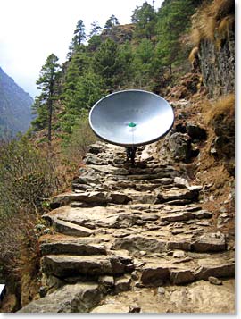 Some lucky Sherpa is getting satellite tv!