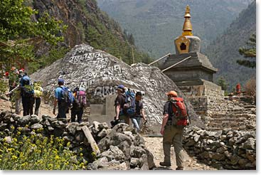 On the trail to Namche