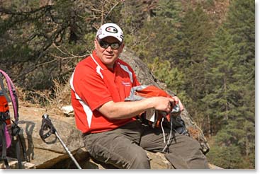 Mike Abbott at the Everest viewpoint