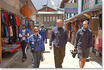 Touring the streets of Namche