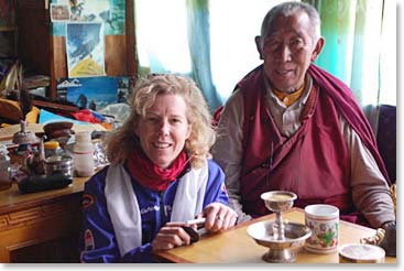 Stephanie and Lama Geshe