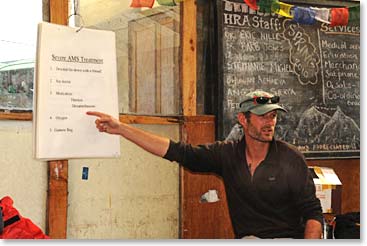 Dr Eric. Gave a very informative lecture on how our bodies behave at the lower air pressures of high altitudes.
