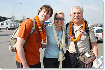 Leila welcomes Andrew and Doug to Nepal.