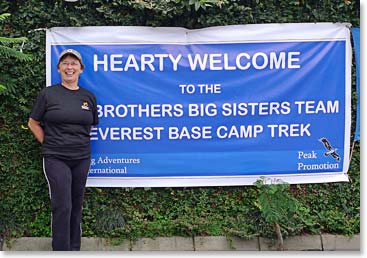 Brenda is in Nepal representing Big Brothers and Big Sisters.