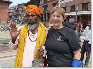 Brenda making new friends