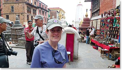 Marta at the monkey temple