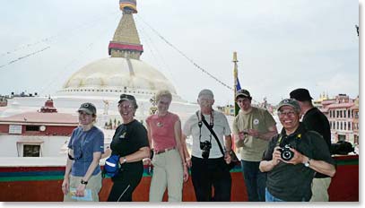 The team at Boudhanath