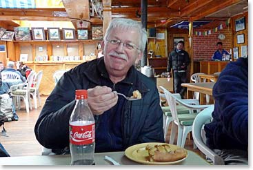 Doug enjoying some apple pie