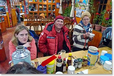 Wally is down at Namche from base camp.