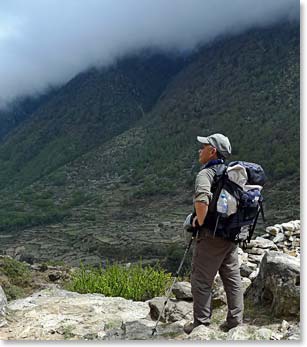James admiring the scenery