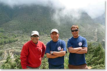 Min, Japiang and Mingma, our