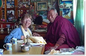Brenda with Lama Geshe