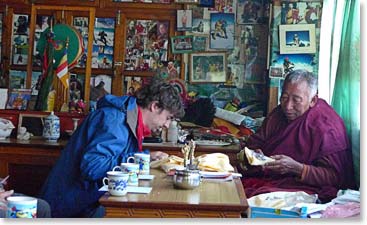 Andrew with Lama Geshe