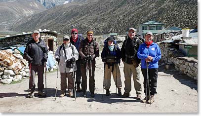 The team leaving Pheriche for Lobuche