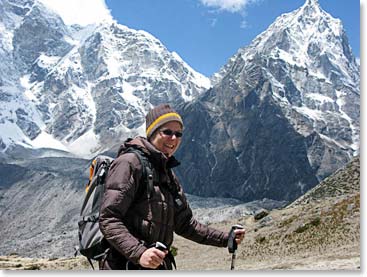 A great photo of Chris on the trail