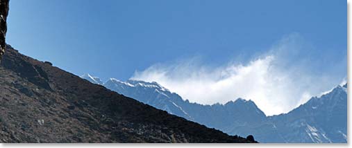 The photo of Everest that Doug took just as Jamie reached the summit.