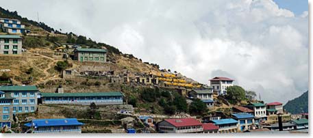 The campground in Namche