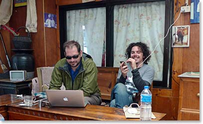 David and Drew spent the entire day at Santos Internet Cafe.