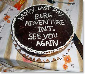 Our farewell cake