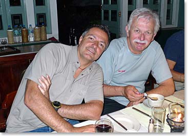 George and Doug at the farewell dinner