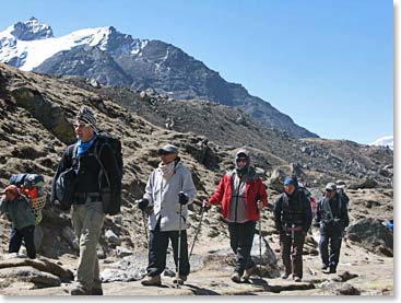 Our team on the trail