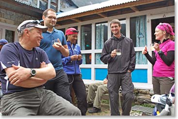 The team heading down from Base Camp shares their stories about the trek with us.