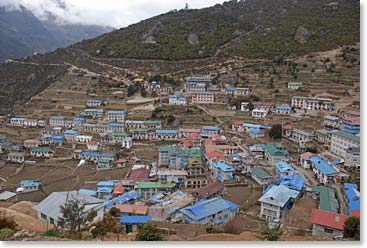 Namche welcomes us.