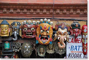 Masks at Swayambunath