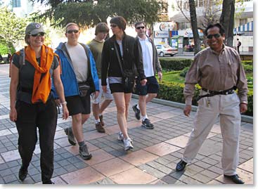 The team on the La Paz walking tour.