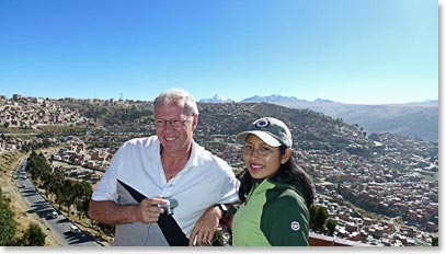 Michael and Wendy with La Paz in the background