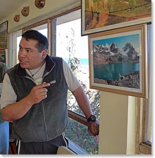 Osvaldo showing us the Condoriri base camp