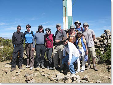 Team photo on the summit of Sun Island