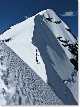 The summit ridge