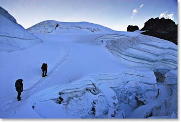 Climbing upwards before the sun