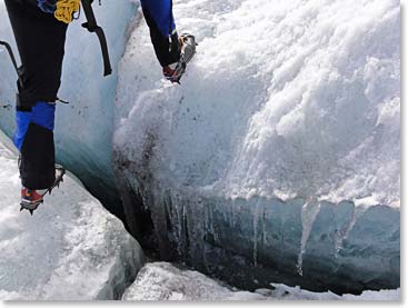 We have to be careful around the glaciers.