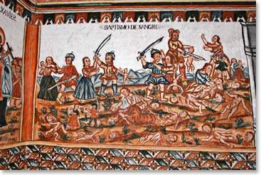 A depiction of baptism by blood