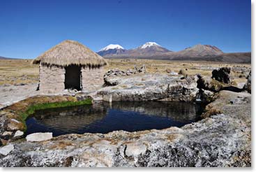 The hot spring at the village of Sajama