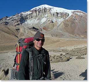 Heiko, back at base camp after making it to the summit